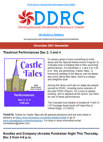 December 2021 DDRC Newsletter