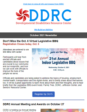 October 2021 DDRC Newsletter