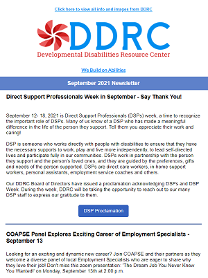 September 2021 DDRC Newsletter